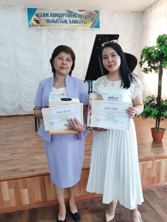 Құттықтаймыз!  Мектеп ұстаздары 2023 жылғы мамыр айының 31 жұлдызында Қызылорда облыстық білім басқармасы және облыстық оқу орталығының ұйымдастыруымен өткен "Үздік концертмейстер-2023" облыстық байқауының жеңімпазы атанды.
